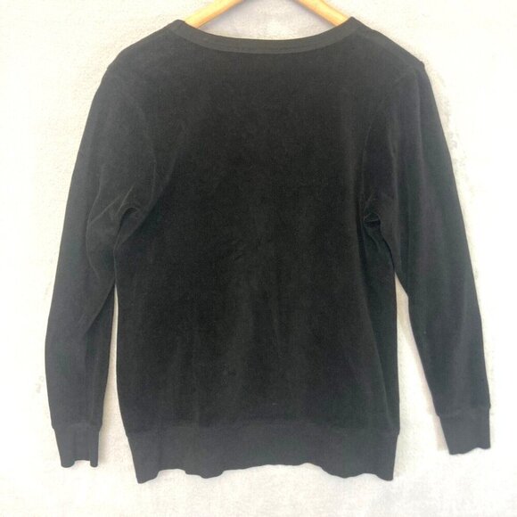 WILT Slouchy Velour Cardigan Sweater Black Womens XS Velour Made In USA Boxy - Picture 2 of 12